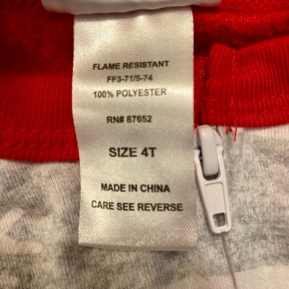 NWOT Elf on Shelf one piece full zip pajamas size 4T - Picture 5 of 5